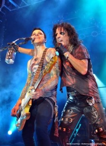 Bassist Chuck Garric With Alice Cooper