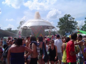 Bonnaroo 2010 - The Mushroom Cool Down Water Fountain