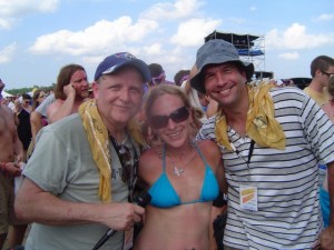 Bonnaroo 2010 - Mike and Tom pose with a Concert Blast Fan 