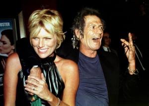 Keith Richards with his wife, Patti Hansen