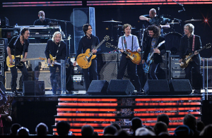 Paul McCartney and Band Performing with  Bruce Springsteen, Joe Walsh, and Dave Grohl to close out the 54th Grammys Awards Show