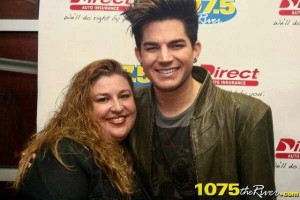 Christina Williams with Adam Lambert - 107.5 The River - Nashville, TN