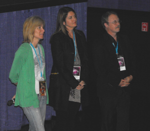 Sylvia Caminer, Melanie Lentz-Janey, and David Dean in the Q & A Session