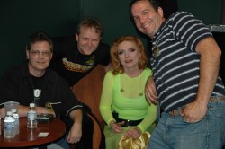 Debbie Harry of Blondie backstage with Brian, Mike, and Tom of Concert Blast - Grand Casino Tunica, MS