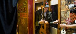 Neil Young Leaving the Recording Booth at Third Man Records