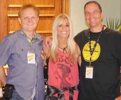 Laura Wilde with Mike Arnold and Tom Thompson of Concert Blast