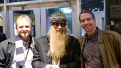 Mike Arnold and Tom Thompson with Billy Gibbons of ZZ Top